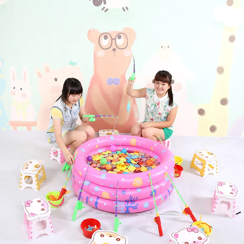 Магнитная игрушка для рыбалки в бассейне детская удочка Детские Игрушки ванны