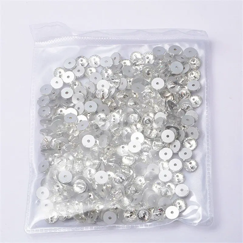 Круглый Стразы 3-8 мм белый камень для пришивания кристалл с плоским основанием 1