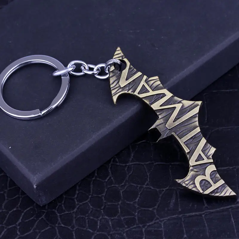 Fashion Metal Jewelry Movie Series The Avengers Superhero Batman Keychain Chaveiro Big Bat Shape Key Ring | Украшения и