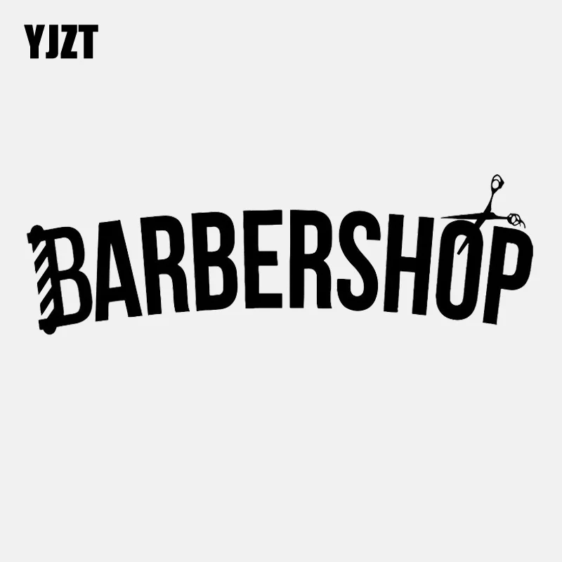 

YJZT 14.8CM*4.7CM Personality Hair Salon Barbershop Decal Vinyl Decoration Car Sticker C22-0183