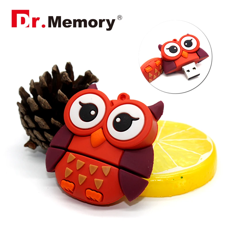 Классные USB флэш накопители с кристаллами Сова мультфильмы персонализированные