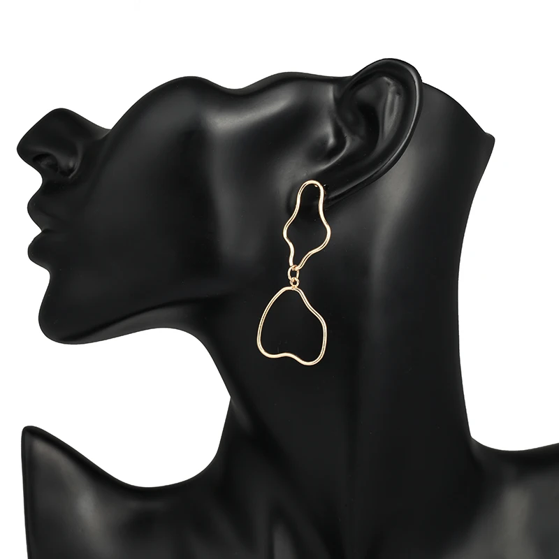 Брендовые серьги 2019 новые большие геометрические нерегулярные для женщин сплав