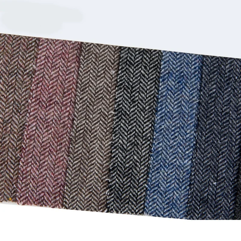 Retro-blend wool herringbone fabric thin section DIY clothing skirt pants the cloth-400gsm | Дом и сад