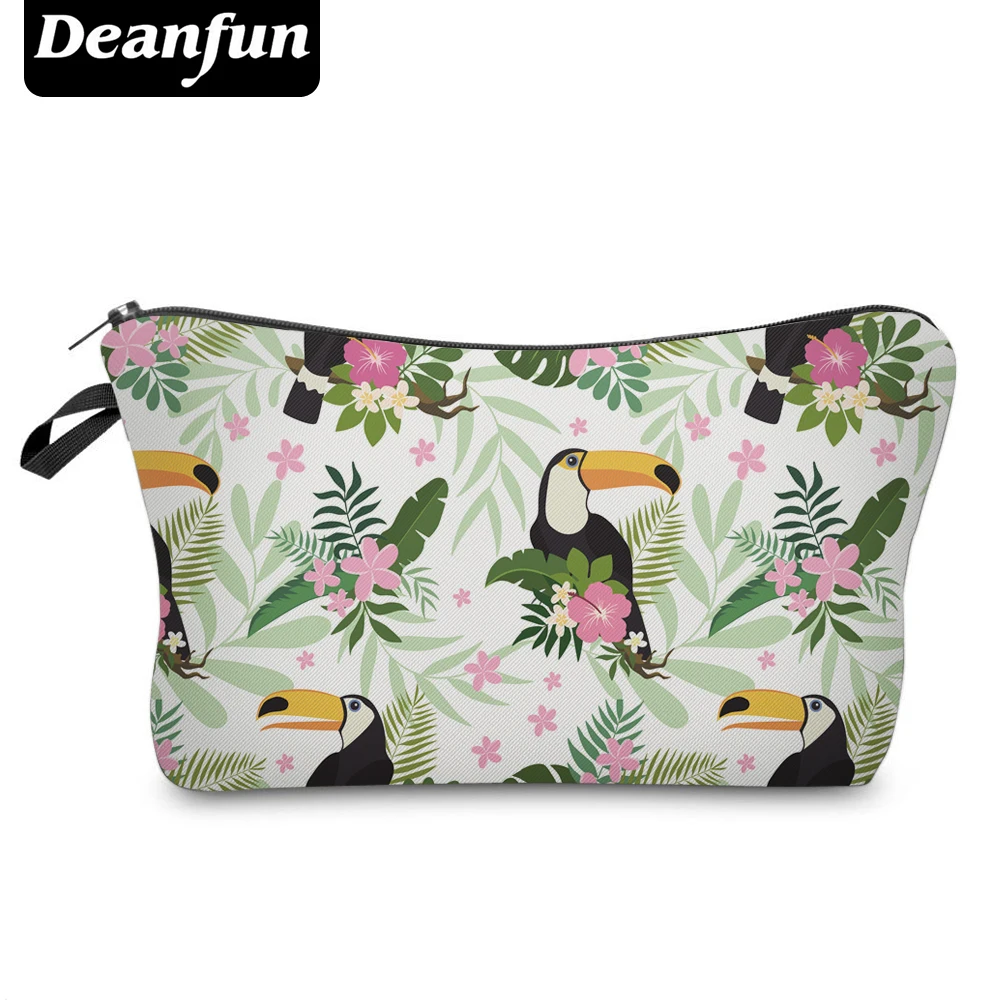 Deanfun 3D печать косметички птицы и цветы Женщины Путешествия необходимость Макияж