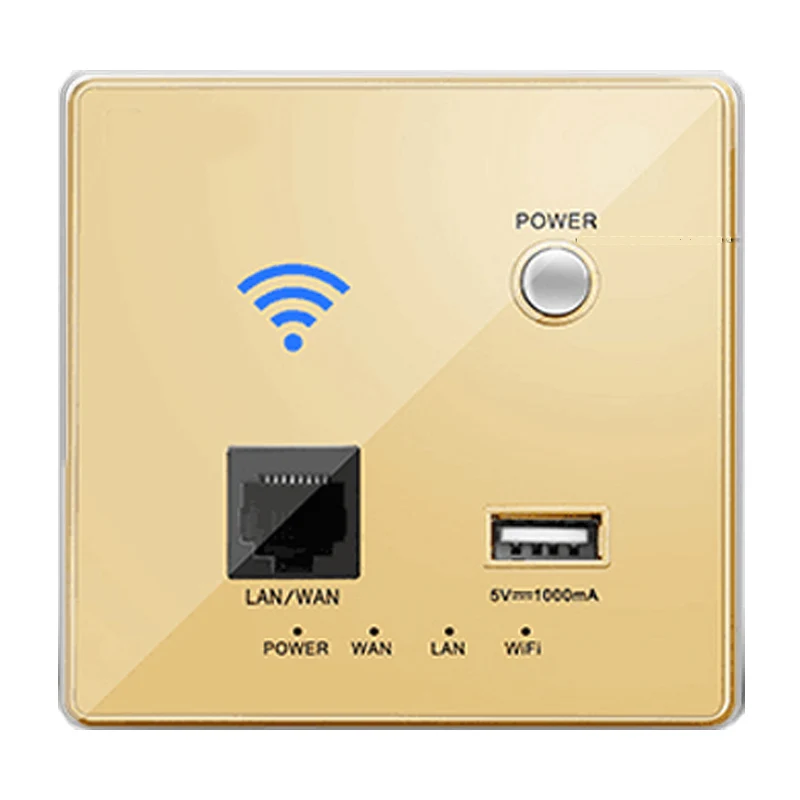 Cnskou usb зарядка 4G 3g WiFi розетка, настенный встроенный беспроводной маршрутизатор AP Золотая Хрустальная стеклянная панель Mnaufaturer