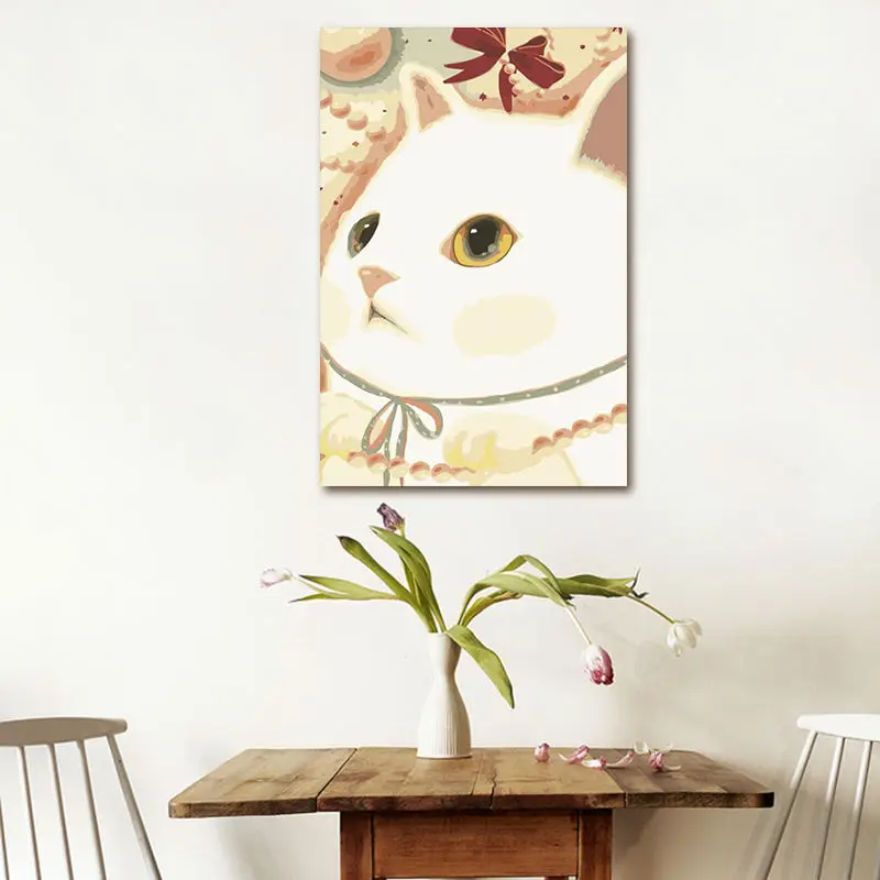 

coloring by numbers cat 's eyes diy oil painting anime digital paint by numbers diy digital painting