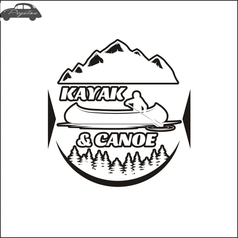 Каякинг наклейка Лес Спорт на открытом воздухе каяк туры плакаты виниловые