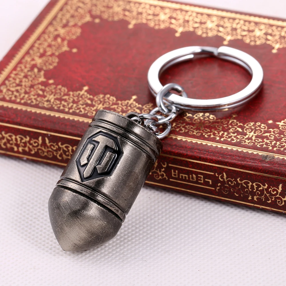 2 Colors World of Tanks Metal Keychain Black Zinc Key Ring Chian Hodler Fashion Jewelry Dropshipping Gift For Male Porte Clef | Украшения и