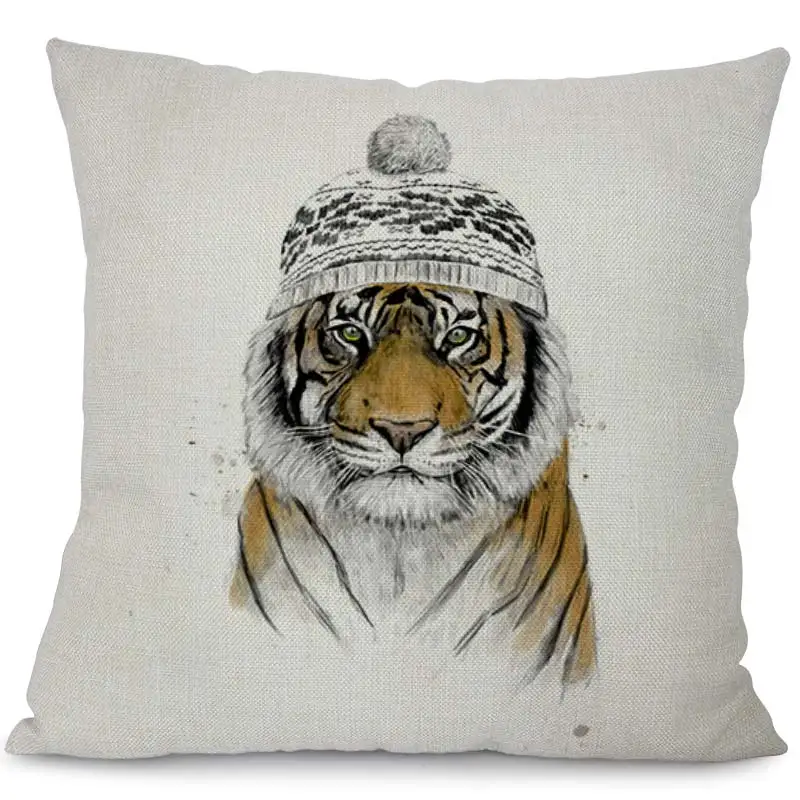 Miracille хипстерский тигровый льняной Хлопковый чехол для подушки индивидуальный