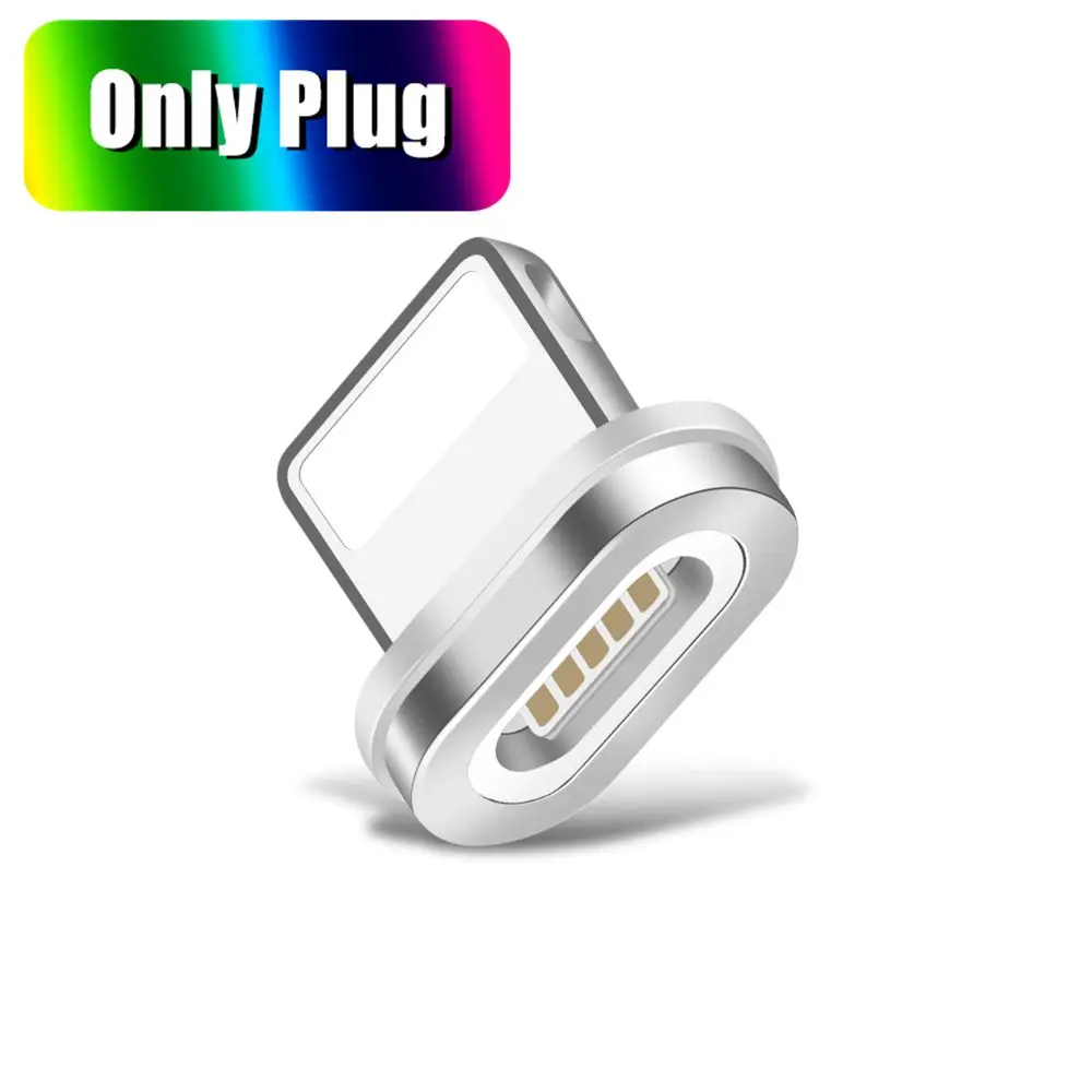 Only For 8 Pin Plug Олаф Магнитный кабель штекер Micro usb type C штекер супер быстрая зарядка телефона Microusb type-C магнит Зарядное устройство usb c вилки - Цвет: Only For 8 Pin Plug