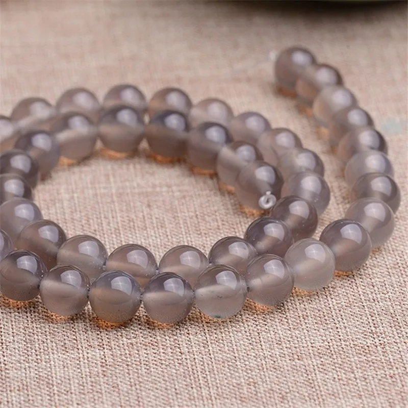 Серый кристалл натуральный круглый бисер для изготовления ювелирных изделий