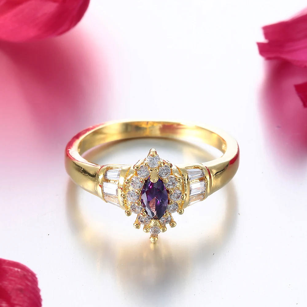 2017 высококачественное классическое простое фиолетовый драгоценный камень