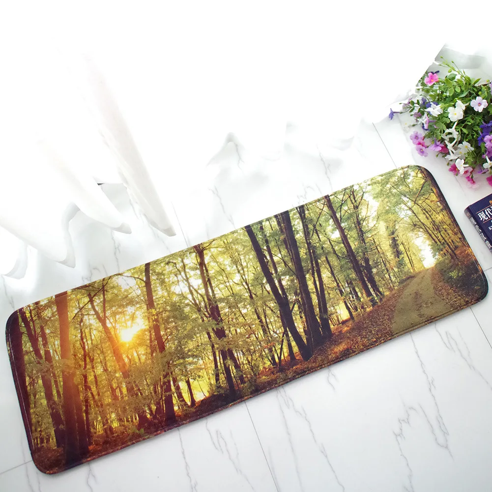 Natural Landscape Flannel Rug Living Room Yoga Carpet Hallway Mat 40cmx120cm Anti-slip Thicken Bathroom Rugs Free Shipping | Дом и сад