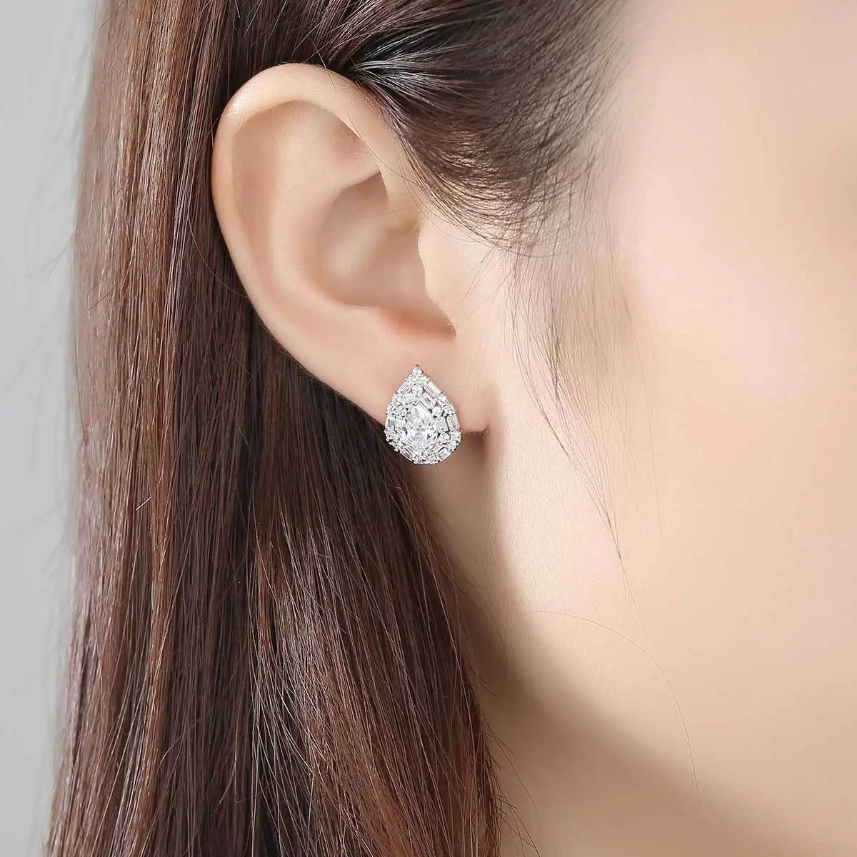 

Wong Rain Vintage 100% 925 Sterling Silver Created Moissanite Sapphire Gemstone Diamonds Earrings Ear Studs Jewelry Wholesale