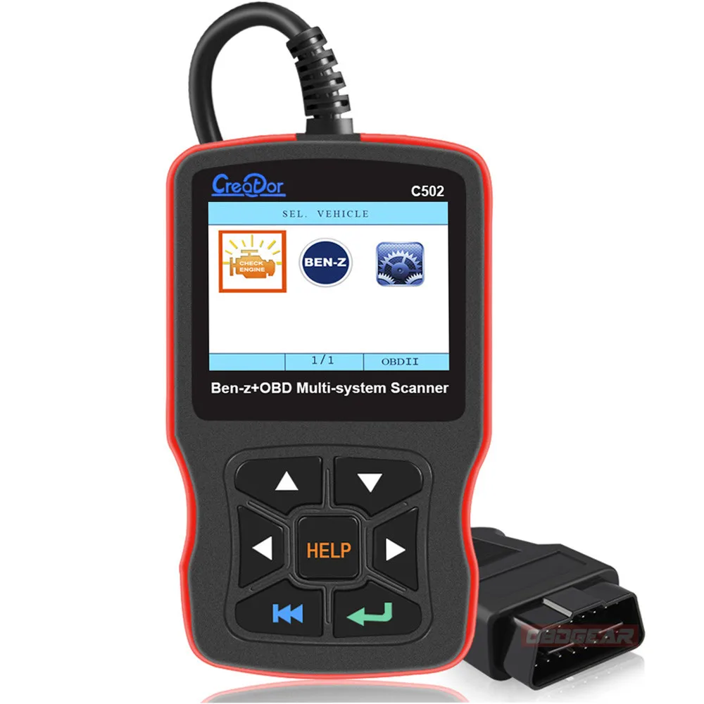 Creator C502 OBD2 диагностические инструменты для W203 Mercedes Benz W211 OBD2 сканер Поддержка ABS подушка безопасности OBD 2 автоматический диагностический сканер