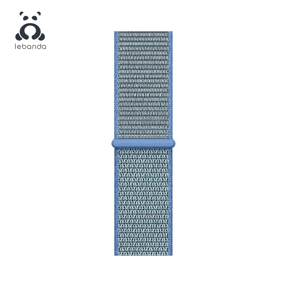 Tahoe Blue Lebanda Sport loop для apple watch 5, 4, 3, 2, 1, ремешок для iwatch 38, 40, 42, 44 мм, тканый нейлоновый ремешок, Аляска, синий - Цвет ремешка: Tahoe Blue