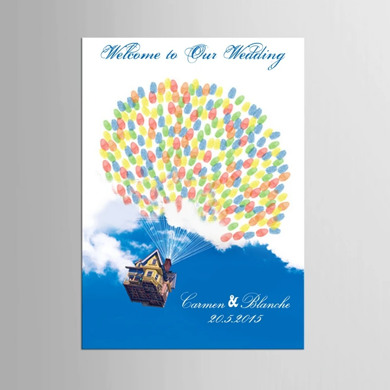 Самодельная фотография искусственного письма Холст Картина Летающий дом