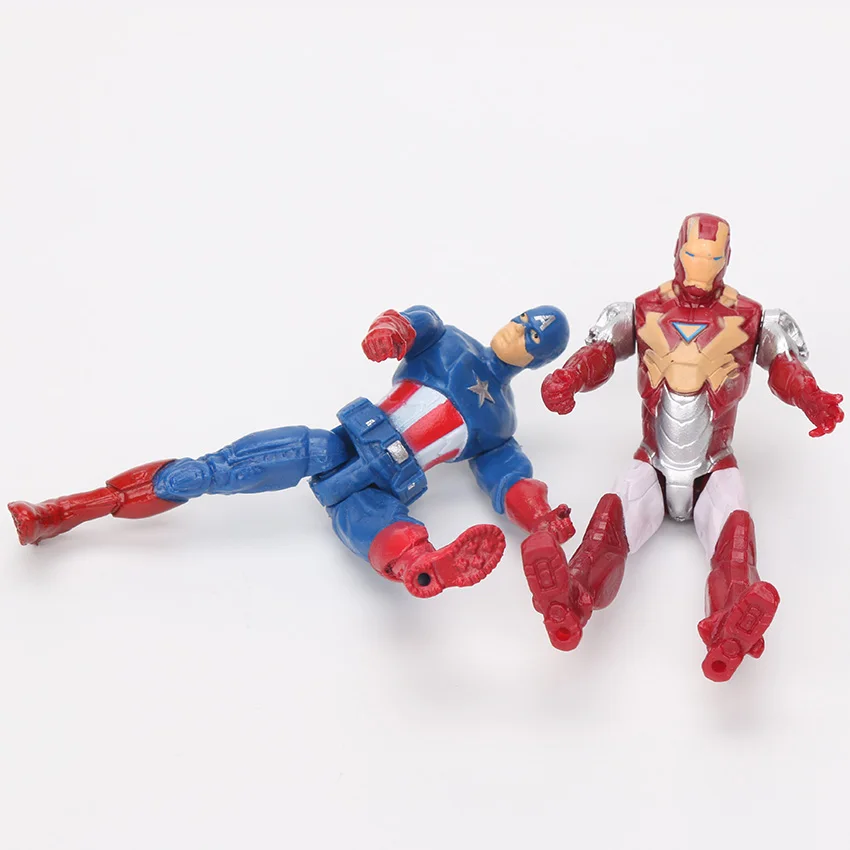Игрушки Marvel, набор коллекционных экшен-фигурок супергероев из фильма «Мстители» — Бэтмен, Тор, Халк, Капитан Америка, 10,5 см, 6 шт