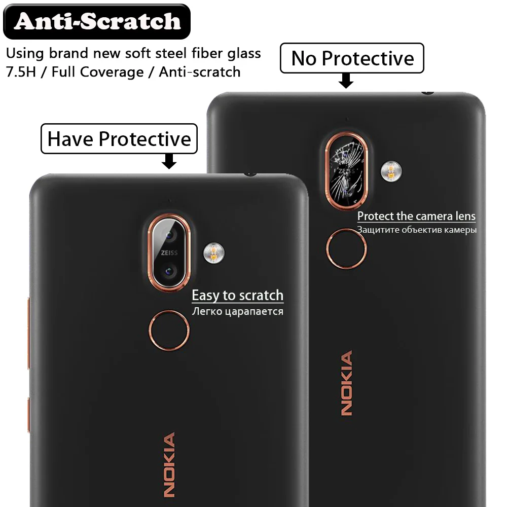 Защитное стекло закаленное HD для Nokia 8 sirocco 7 Plus 1 6 5 3 | Мобильные телефоны и