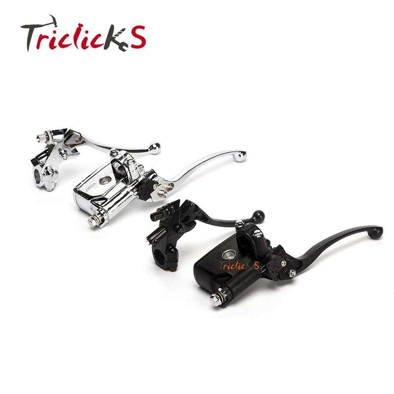 Triclicks хром черный 7/8 &quotмотоцикл передний тормоз сцепления Главный цилиндр