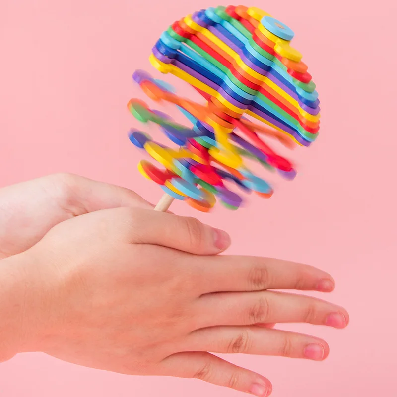 Детские креативные деревянные игрушки модные вращающиеся конфеты Монтессори