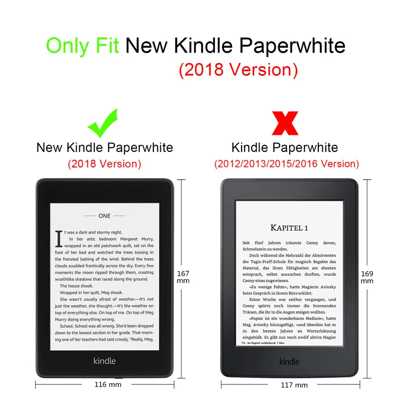 New Painted PU Leather Case For Amazon Kindle Paperwhite 4 2018 6.0&quot e-Book Cover 10th Generation Shell | Компьютеры и офис