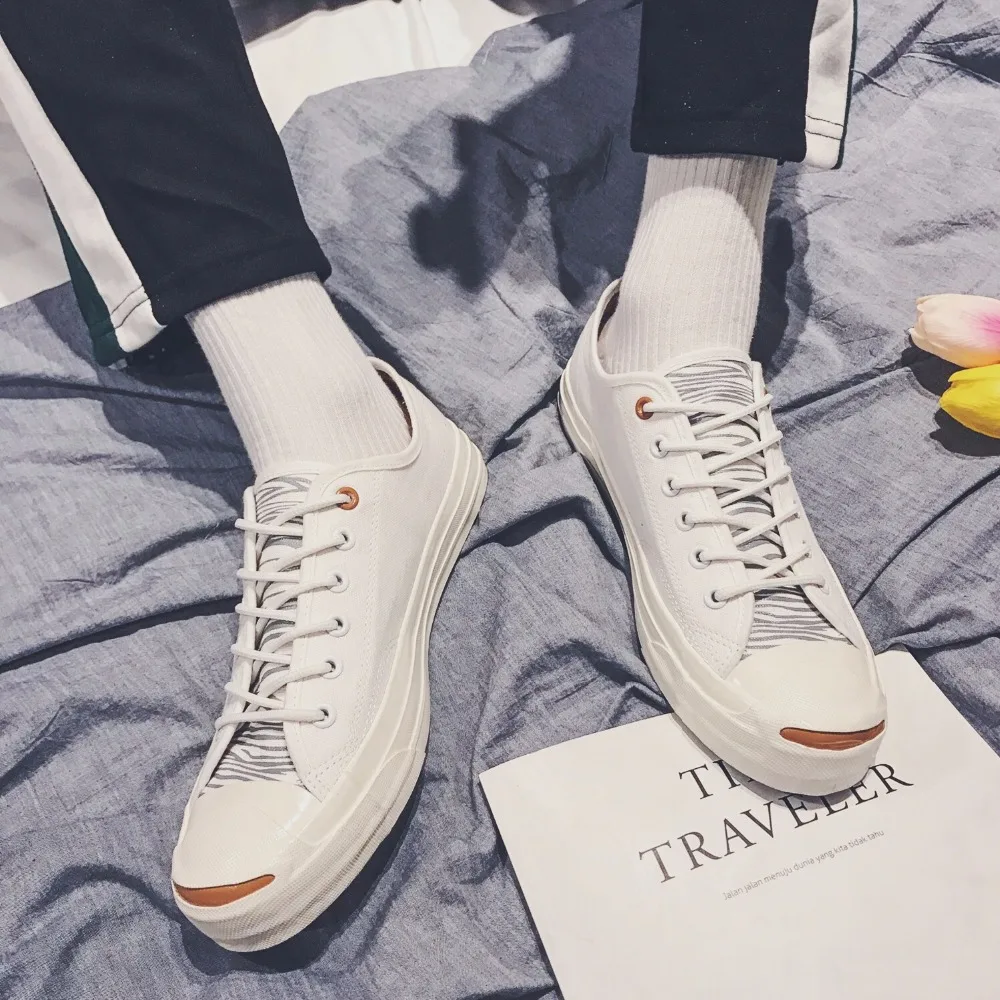 Кеды мужские на шнуровке холщовые кроссовки дышащие Нескользящие повседневная