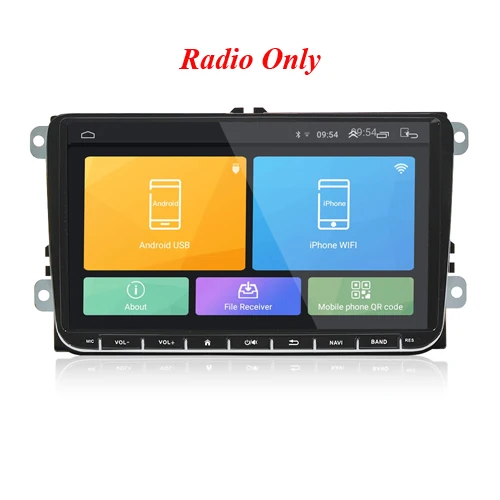 Car Radio Only Hikity 2 Din " Android 8,0 автомобильный Радио плеер gps навигация для VW Skoda Octavia golf 5 6 touran passat B6 jetta polo tiguan RDS - Цвет: Car Radio Only