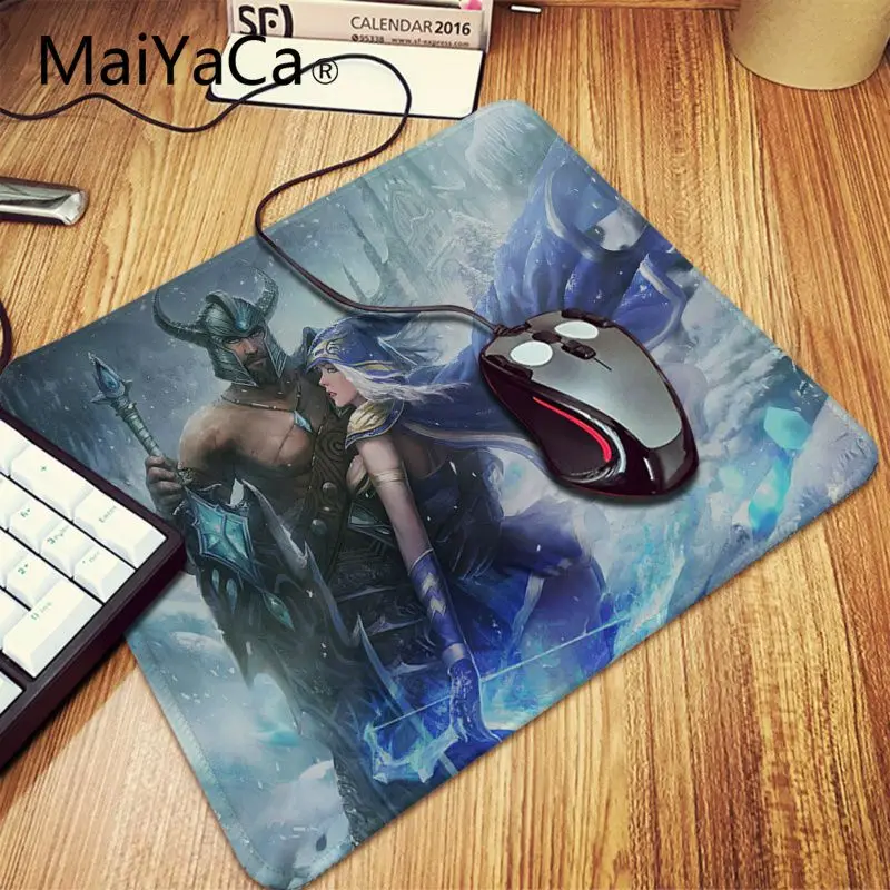 Lock Edge 25x29cm Maiyaca крутой ashe Лига Легенд натуральный каучук игровой коврик для мыши Настольный коврик игровой плеер стол ноутбук резиновый коврик для мыши - Цвет: Lock Edge 25x29cm