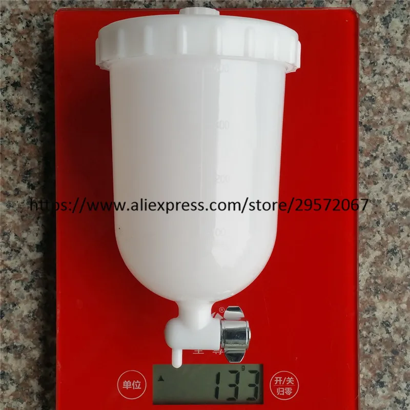 

400CC Spray gun cup, Metal pot, paint cup the plastic pot W-71 W-101 plastic cup sprayer pot free shipping