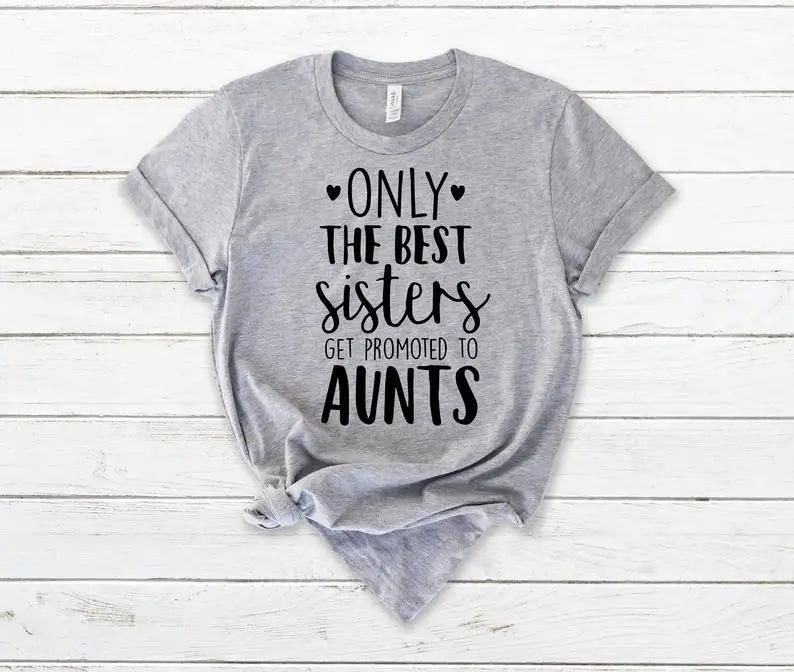 Skuggnas/Новое поступление, только лучшие сестры, футболка Auntie shirt, подарок для сестры, футболка, Прямая поставка - Цвет: Grey
