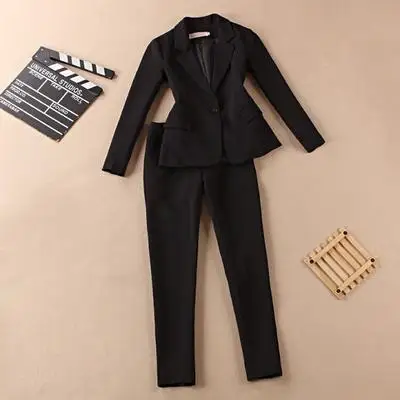 2018 офисный профессиональный костюм для женщин на весну и осень новая корейская