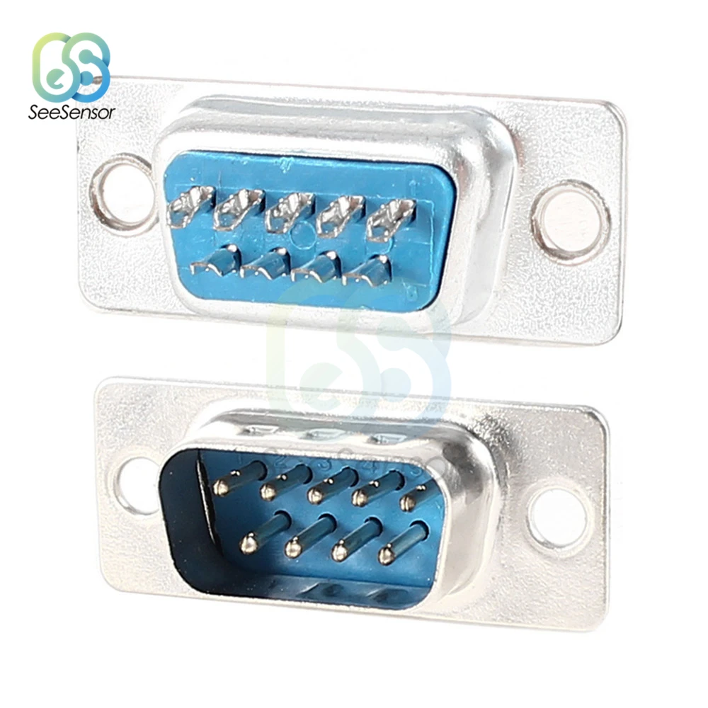 10 шт. RS232 DB9 DB15 DB25 Штекерный гнездовой разъем последовательный VGA 2 рядный паяльный