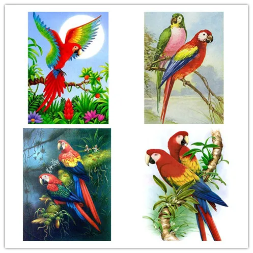 Новинка 5D Сделай Сам алмазная картина с попугаем украшение из горного хрусталя