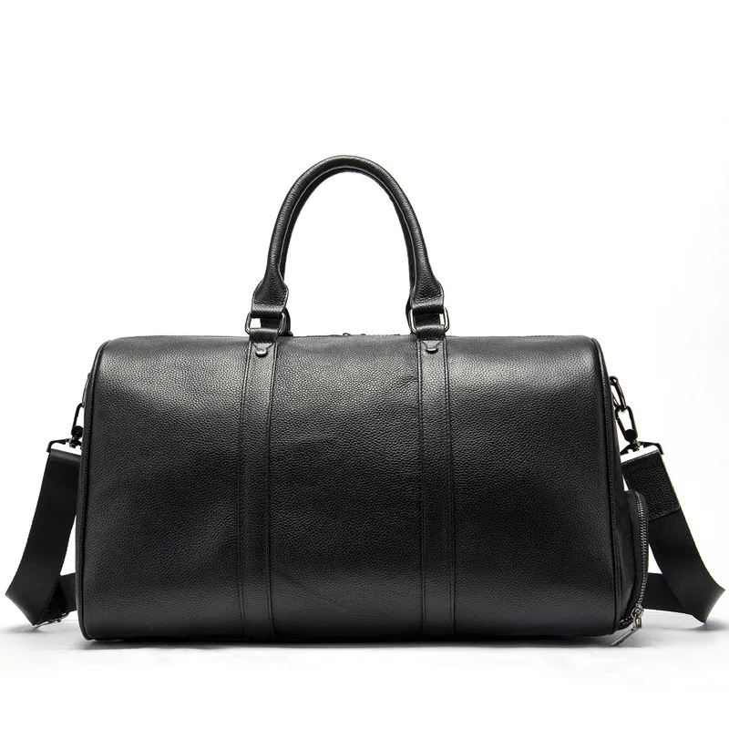 

Genuine Leather Travel Bag Men And Women Duffel Big Bag Large Capacity Sport Luggage Shoulder Handbag Weekend Travel Large Tote