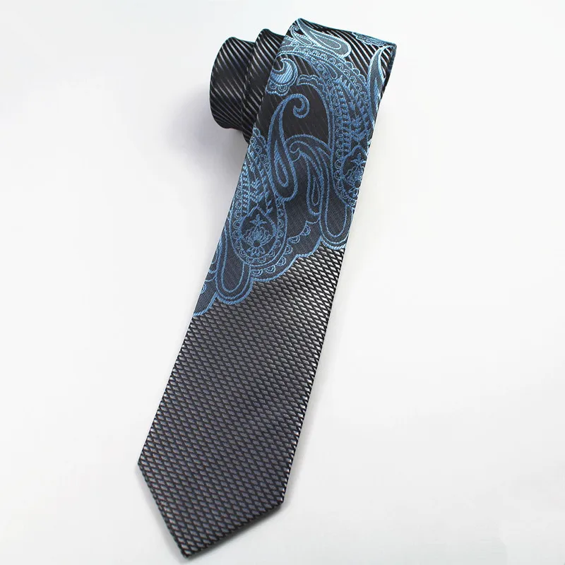 Rbocott Для мужчин s Slim Tie моды Галстук Пейсли 6 см ширина Узкие галстуки для мужчин Свадебная вечеринка Узкие галстуки Gravatas corbatas