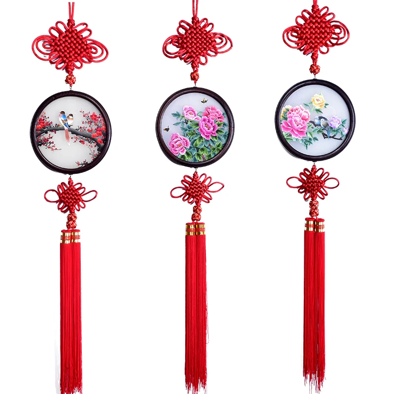Настенное украшение в китайском стиле украшения для домашнего декора шелковые
