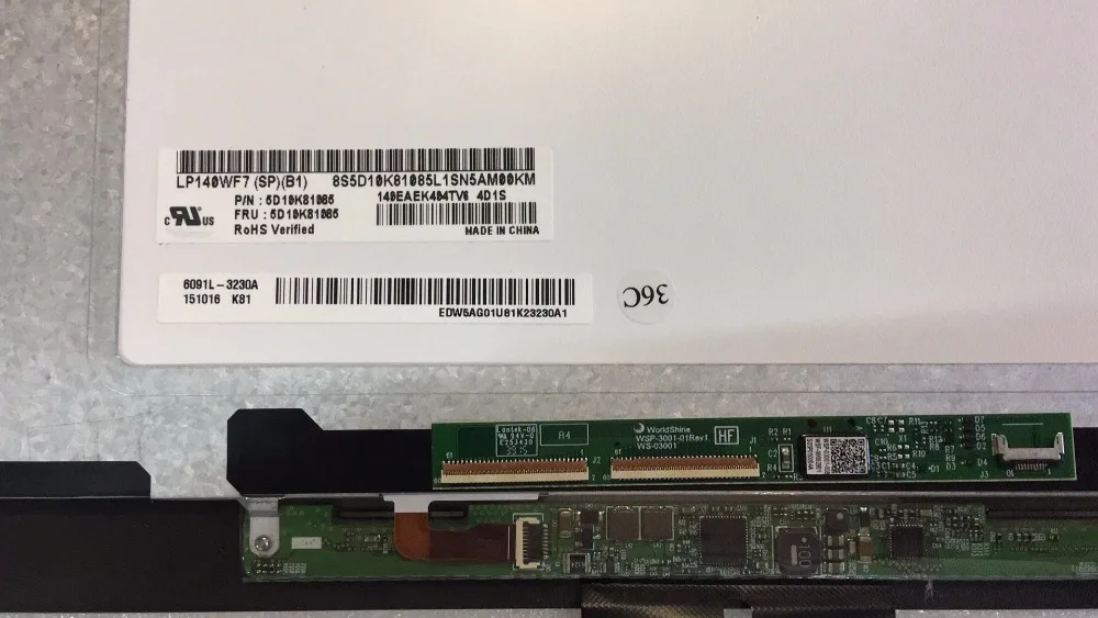 14 &quotдюймовый светодиодный ЖК дисплей для Lenovo Yoga 710 14ISK сенсорный дигитайзер