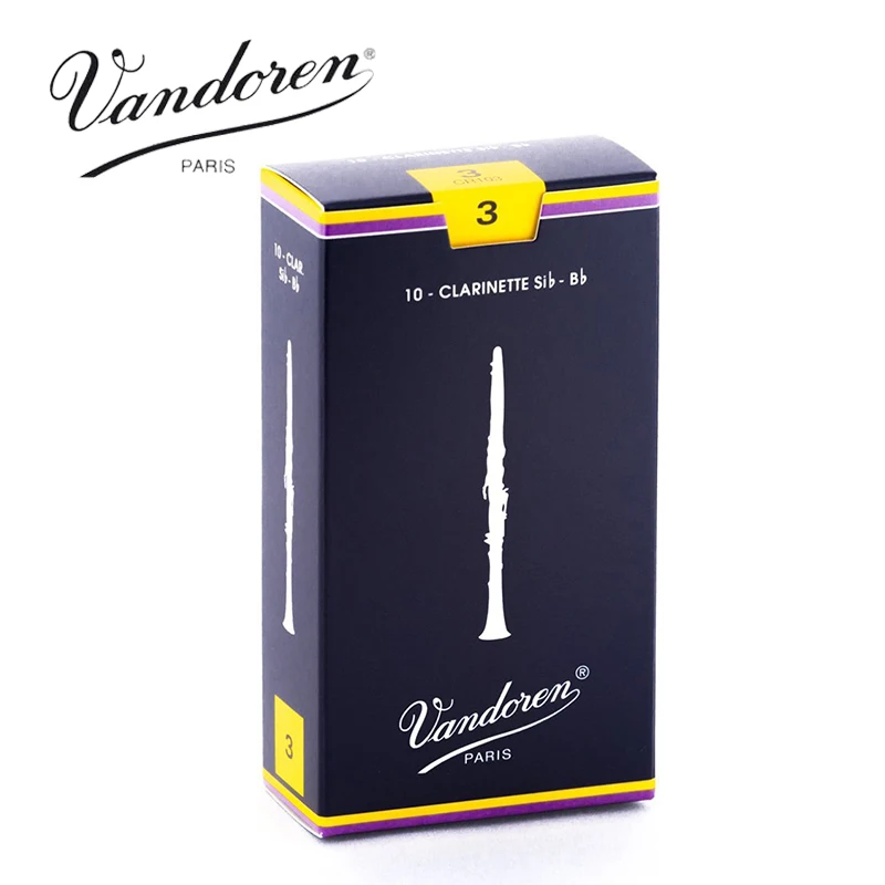 Lengüetas para clarinete Original de Francia Vandoren tradicional Bb, lengüeta para clarinete de fuerza 2,0 #2,5 #3,0 #3,5 # caja de 10