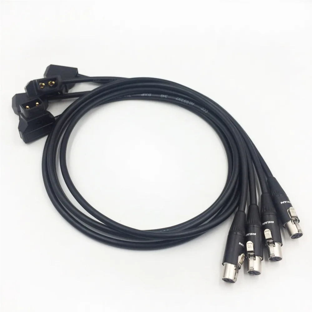ARRI камеры TVlogic монитор 12 В кабель питания для монитора D TAP Neutrik REAN RT4FC B Mini XLR разъем 4