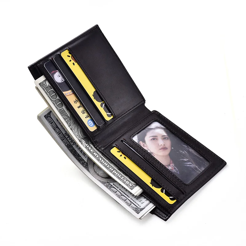 Мужской Роскошный кошелек из искусственной кожи складной деловой короткий абзац
