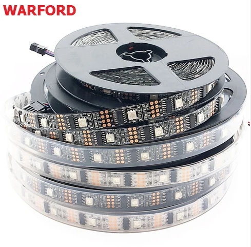 DC5V 5 м/рулон ws2801 индивидуально адресуемых 32led/М 5050 цветных (RGB) светодиодных лент 12