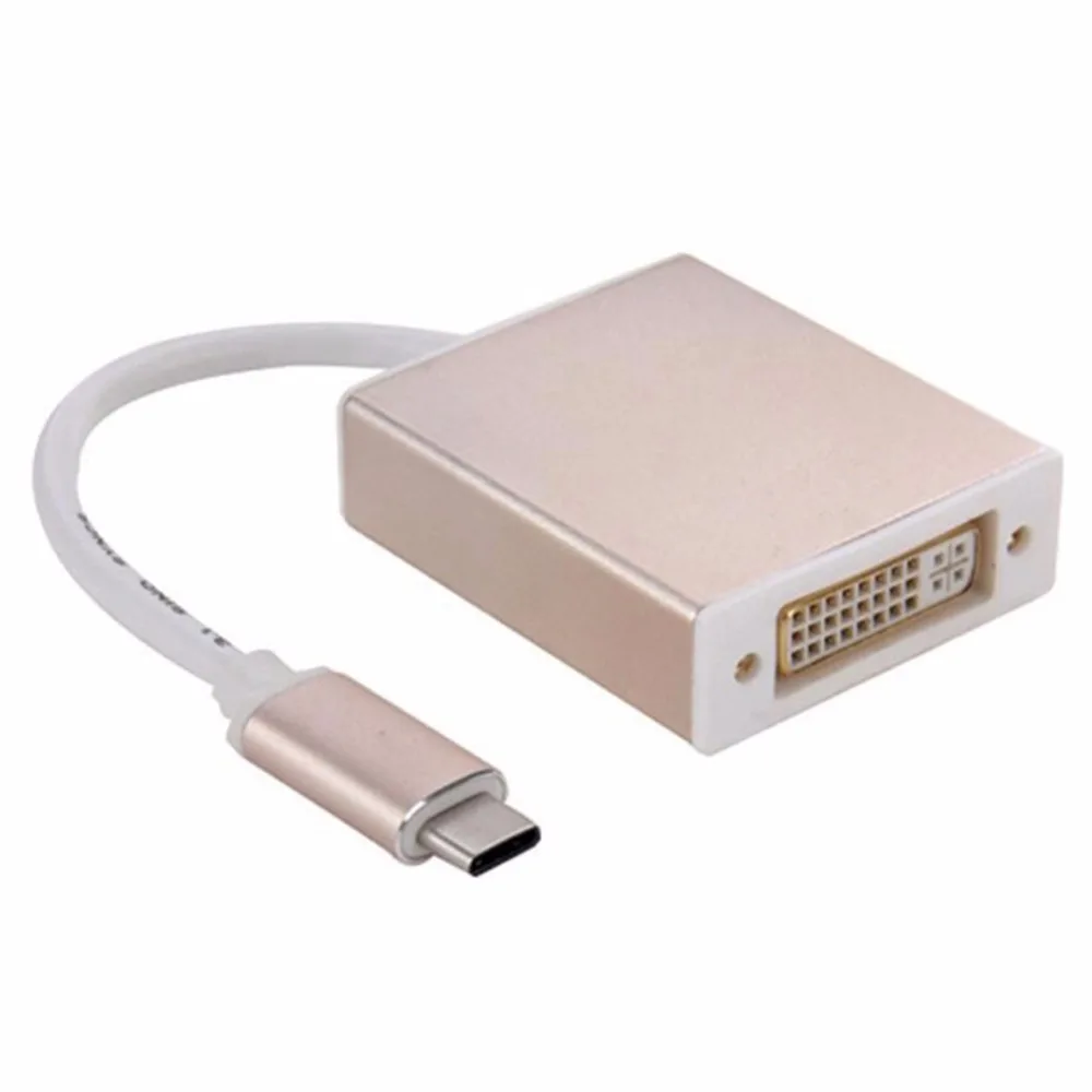 Переходник USB Type C Male to DVI I 24 + 5 Pin Female (совместим с и Thunderbolt 3 Port режим DP Alt) поддержка