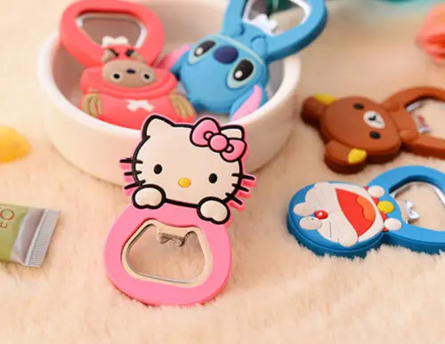 Новая симпатичная мультяшная открывалка для бутылок с магнитом холодильника