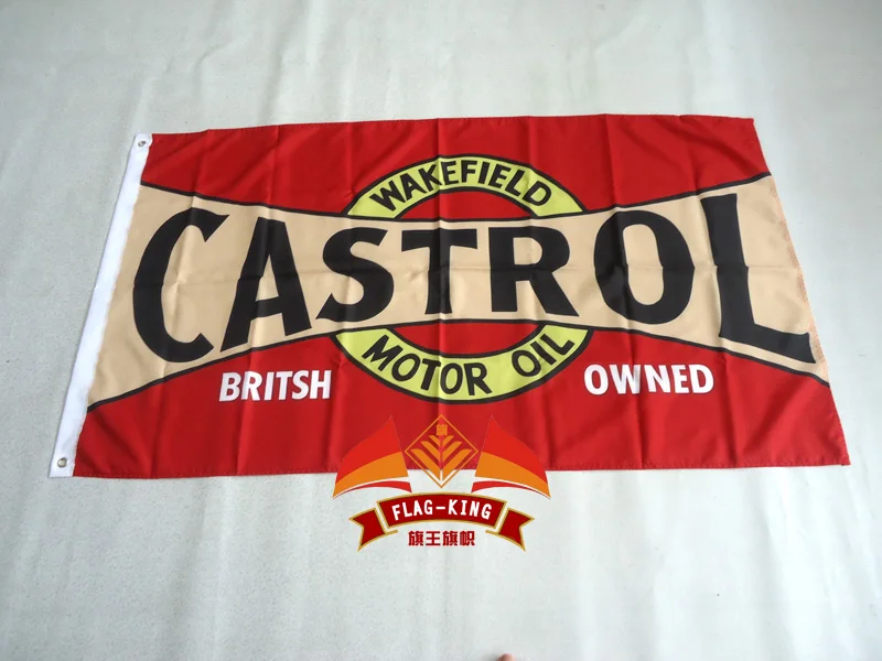 Флаг для моторных гонок castrol wakefield 90*150 см баннер из полиэстера castrol|racing flag|flags flagsflag