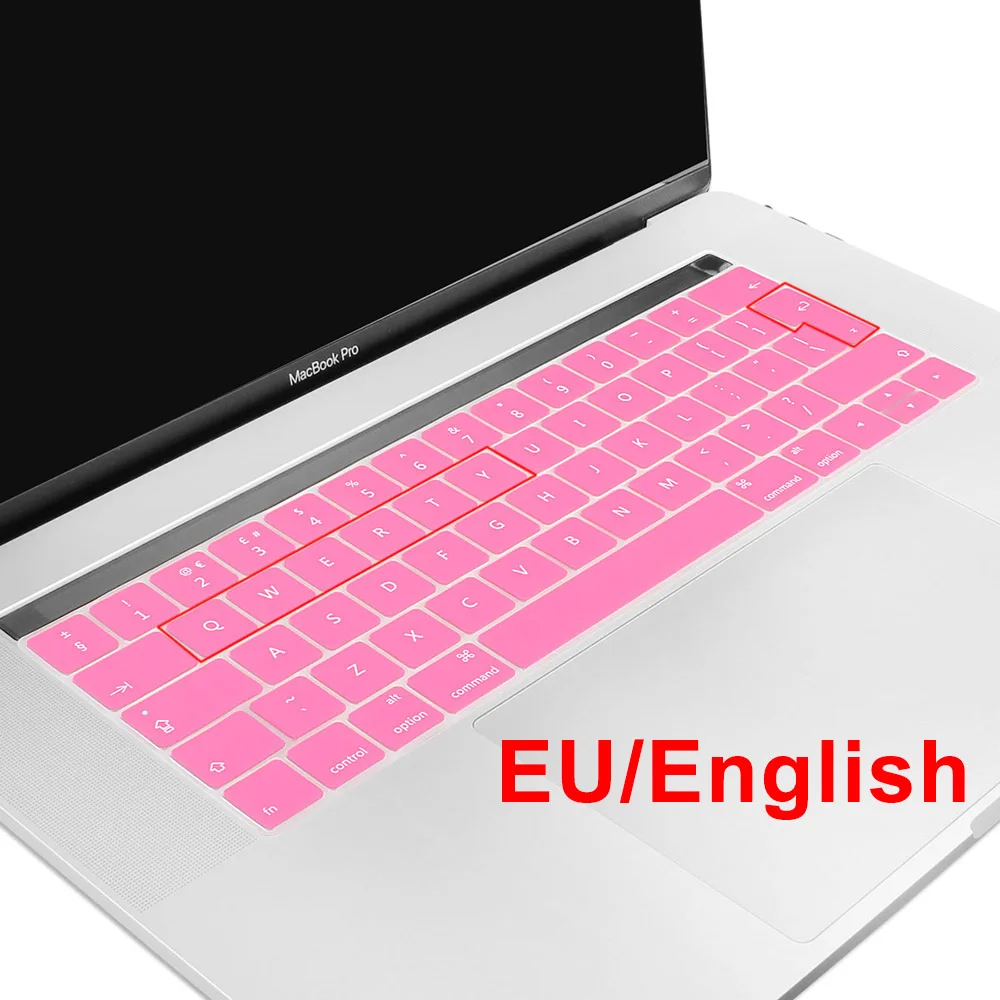 Ультратонкий силиконовый чехол на клавиатуру для Macbook Pro 13 A1706 A1989 15 A1707 с сенсорной
