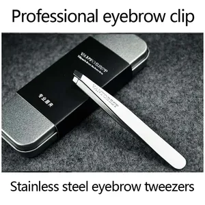Профессиональные плоскогубцы для бровей из нержавеющей стали, косые зажимы для бровей, макияжные приборы для красоты лица