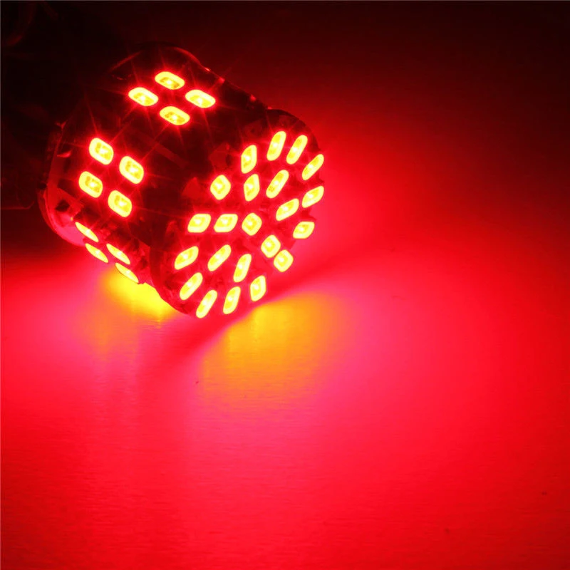 2 шт. 12 V 1157 BAY15D задний фонарь 50-SMD светодиодный красный Тормозная лампа автомобиля стоп-лампа Наборы(Размеры: 35*15 мм