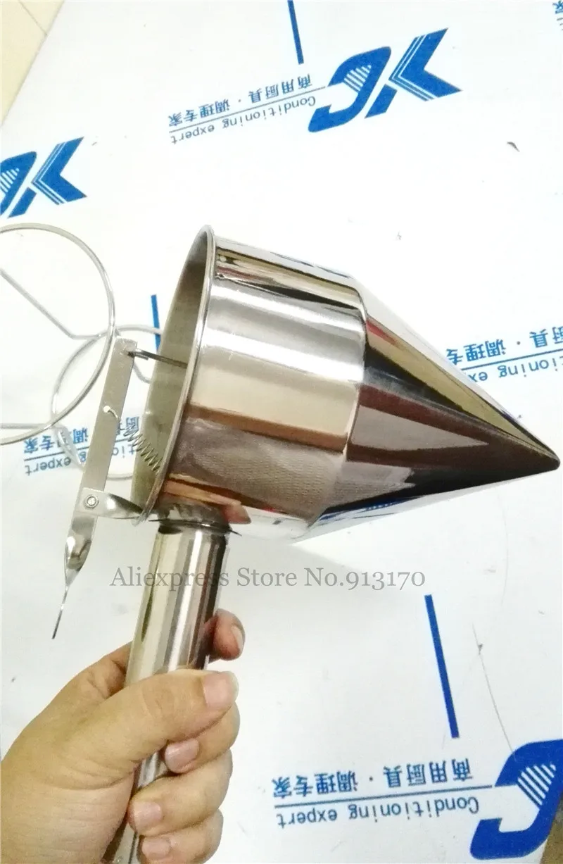 

Kitchen Tool Batter Dispenser Stainless Steel Hopper Distributor For Egg Waffle Takoyaki Ice Cream Making