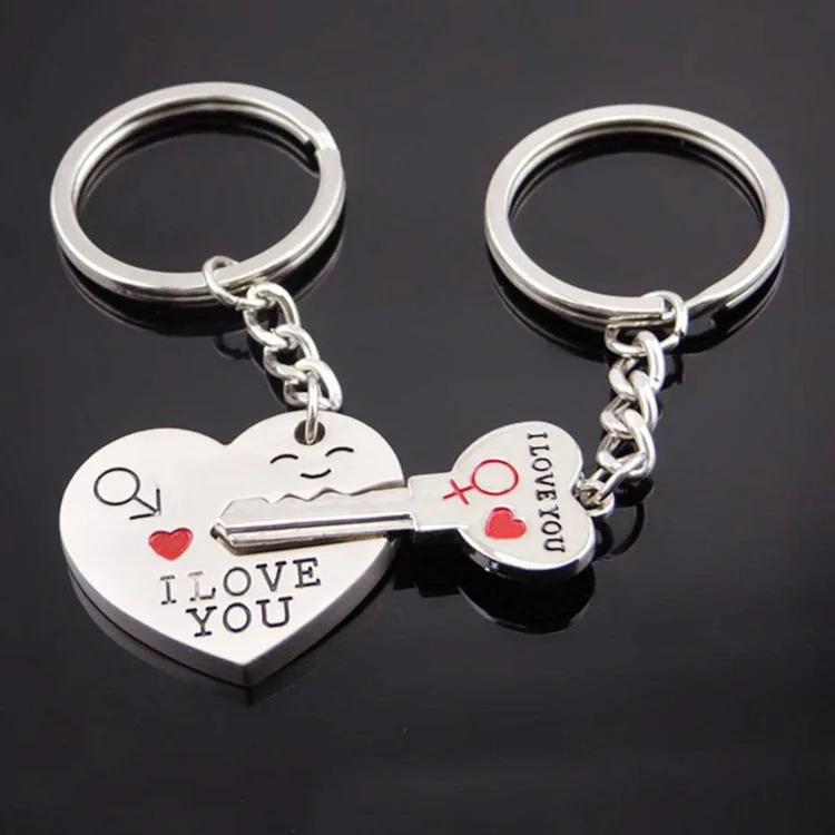 Модные Повседневное пару любовь брелок 2 шт./компл. Key Chain Любители Брелок